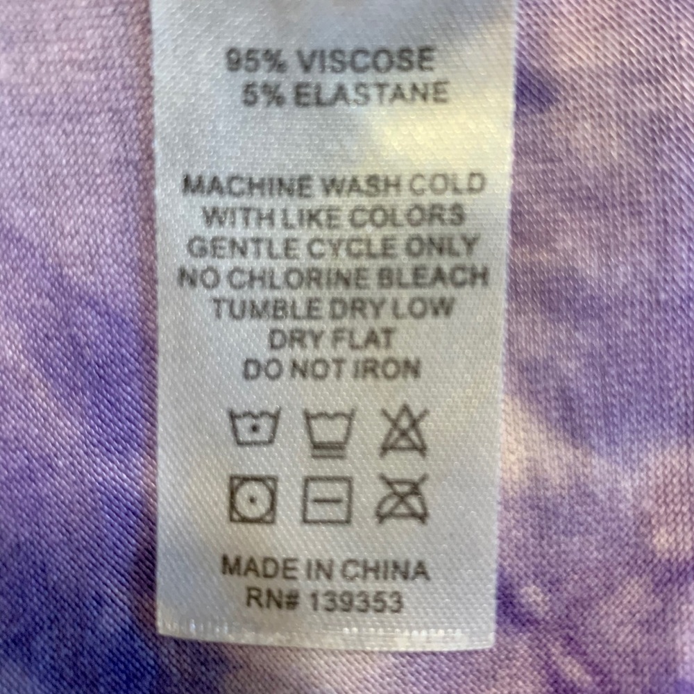 πππ€ S/M Purple Tie-Dye Long-Sleeve Open - Picture 5 of 5